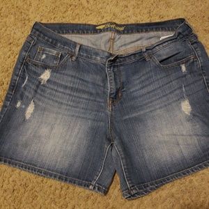 Distressed Jean Shorts
